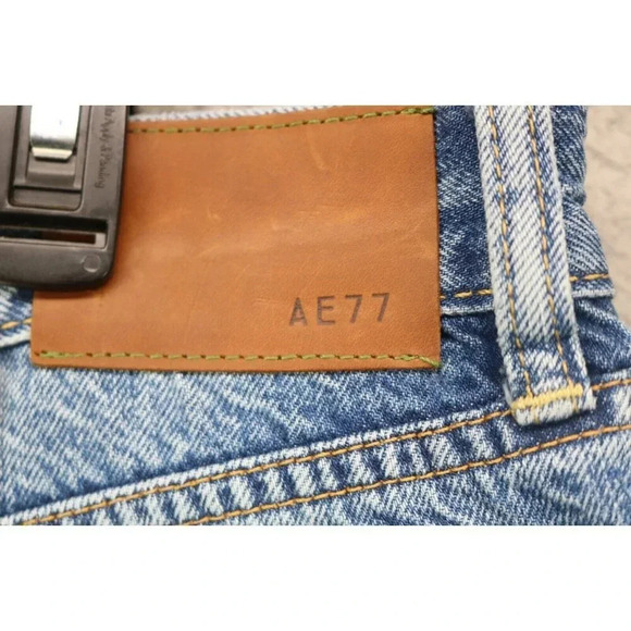 AE77 Stovepipe Jeans-Size 14 Regular-American Eagle-Organic Cotton-Nice - Picture 11 of 12